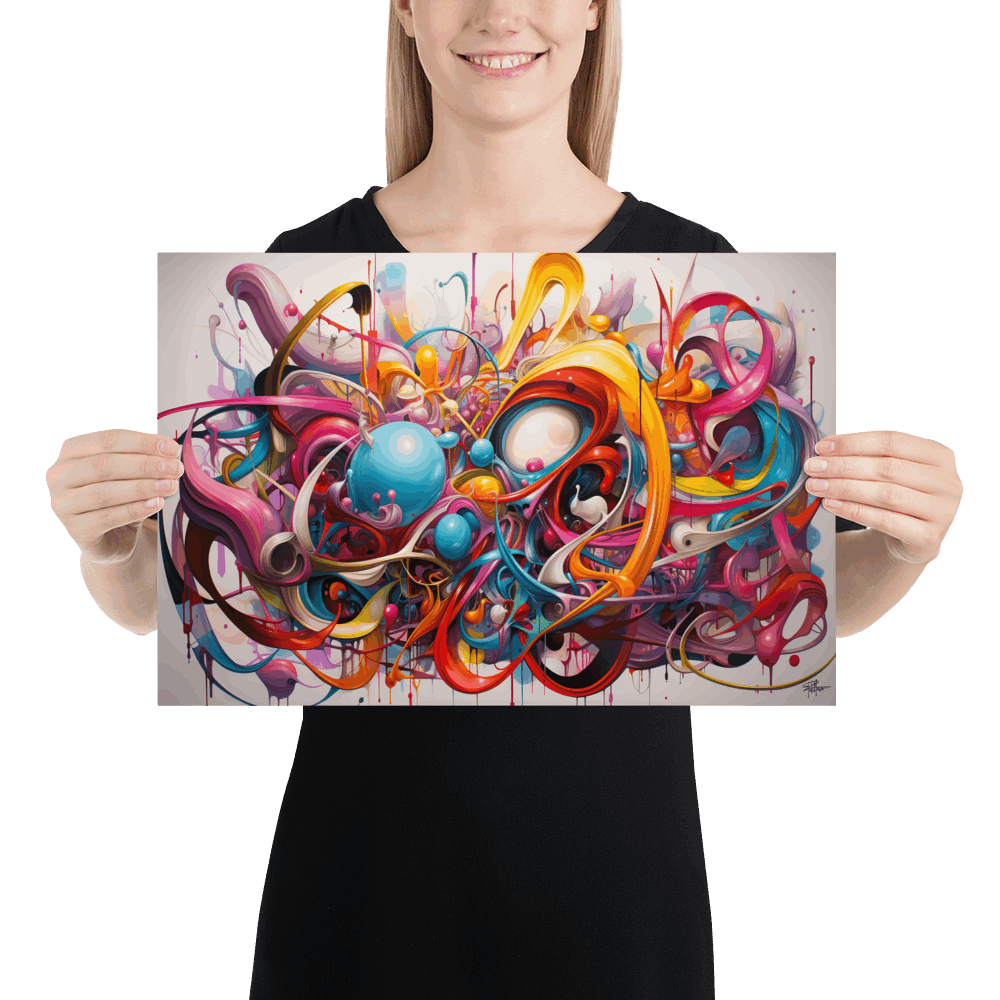 Unleashed Abstractions Abstract Digital Art Poster