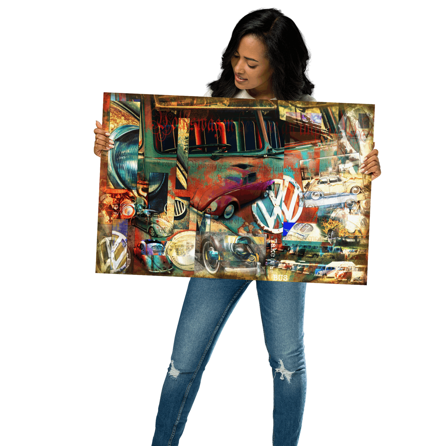 VW Collage Digital Print Poster