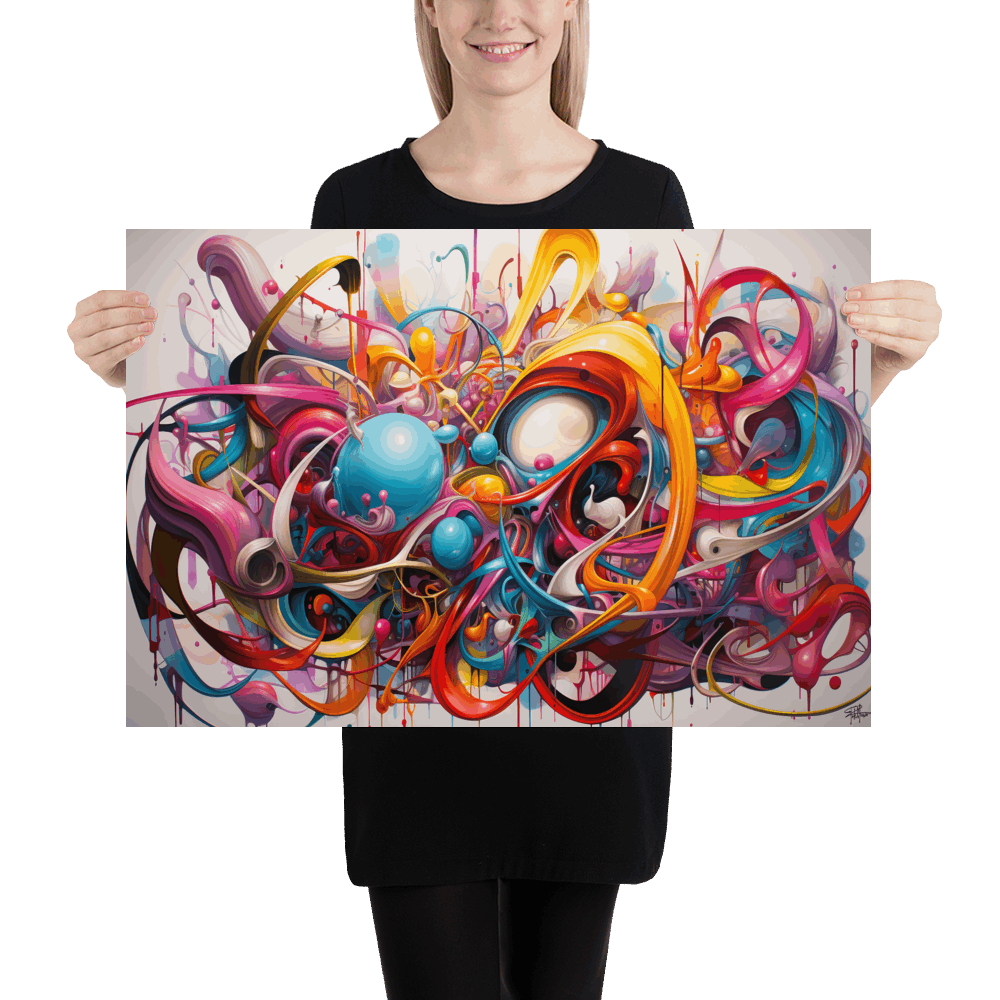 Unleashed Abstractions Abstract Digital Art Poster