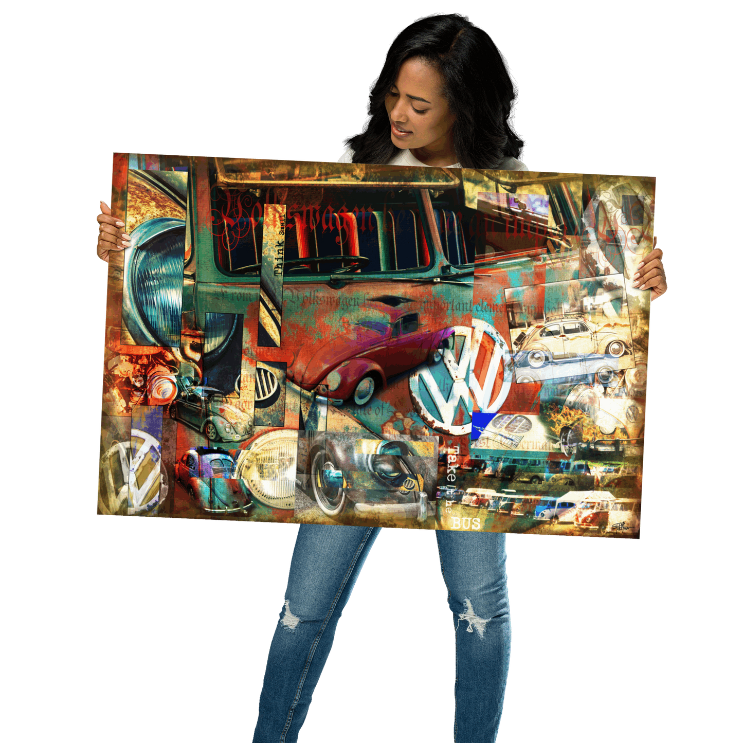 VW Collage Digital Print Poster