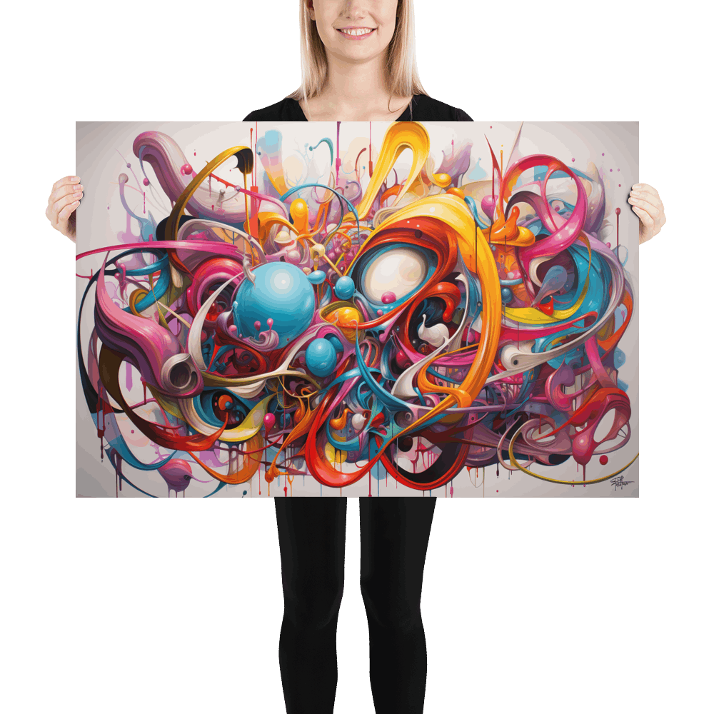 Unleashed Abstractions Abstract Digital Art Poster