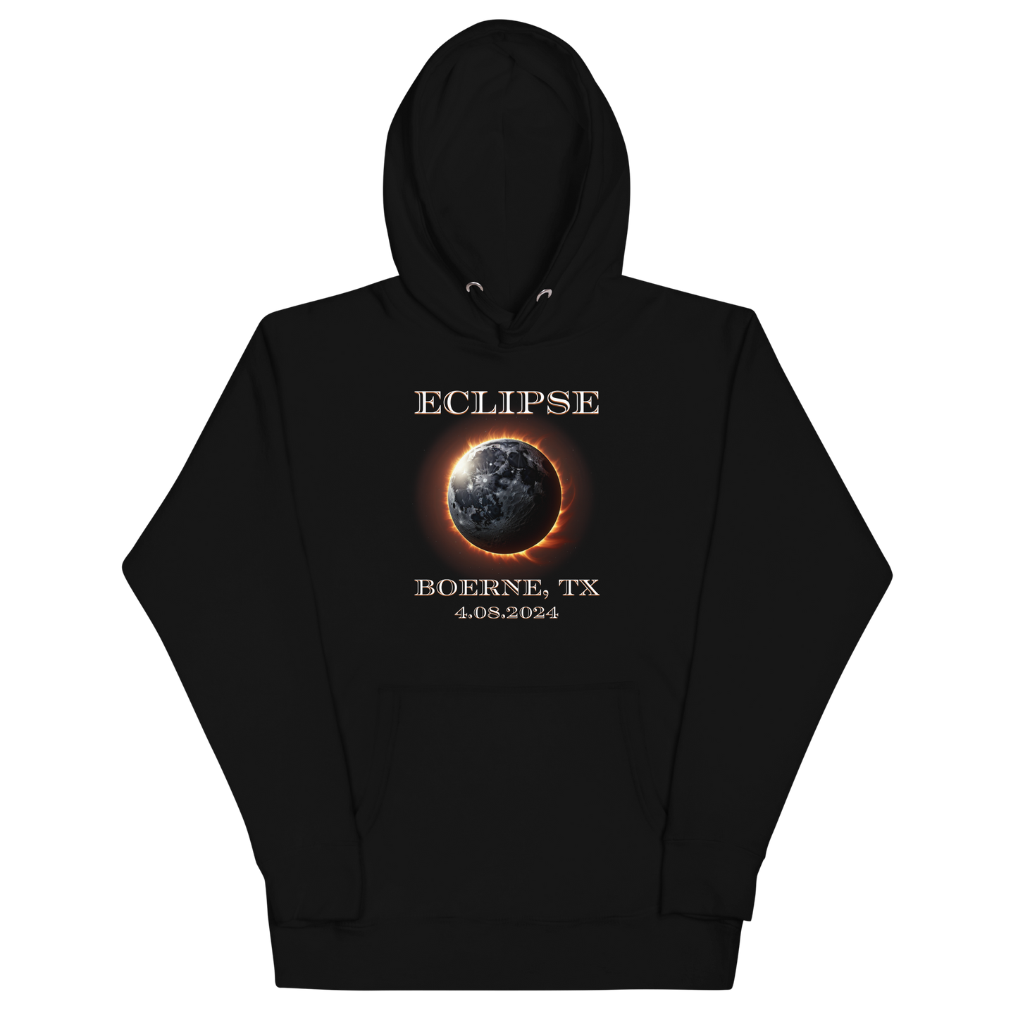 Boerne, TX. Eclipse 2024. Unisex Hoodie