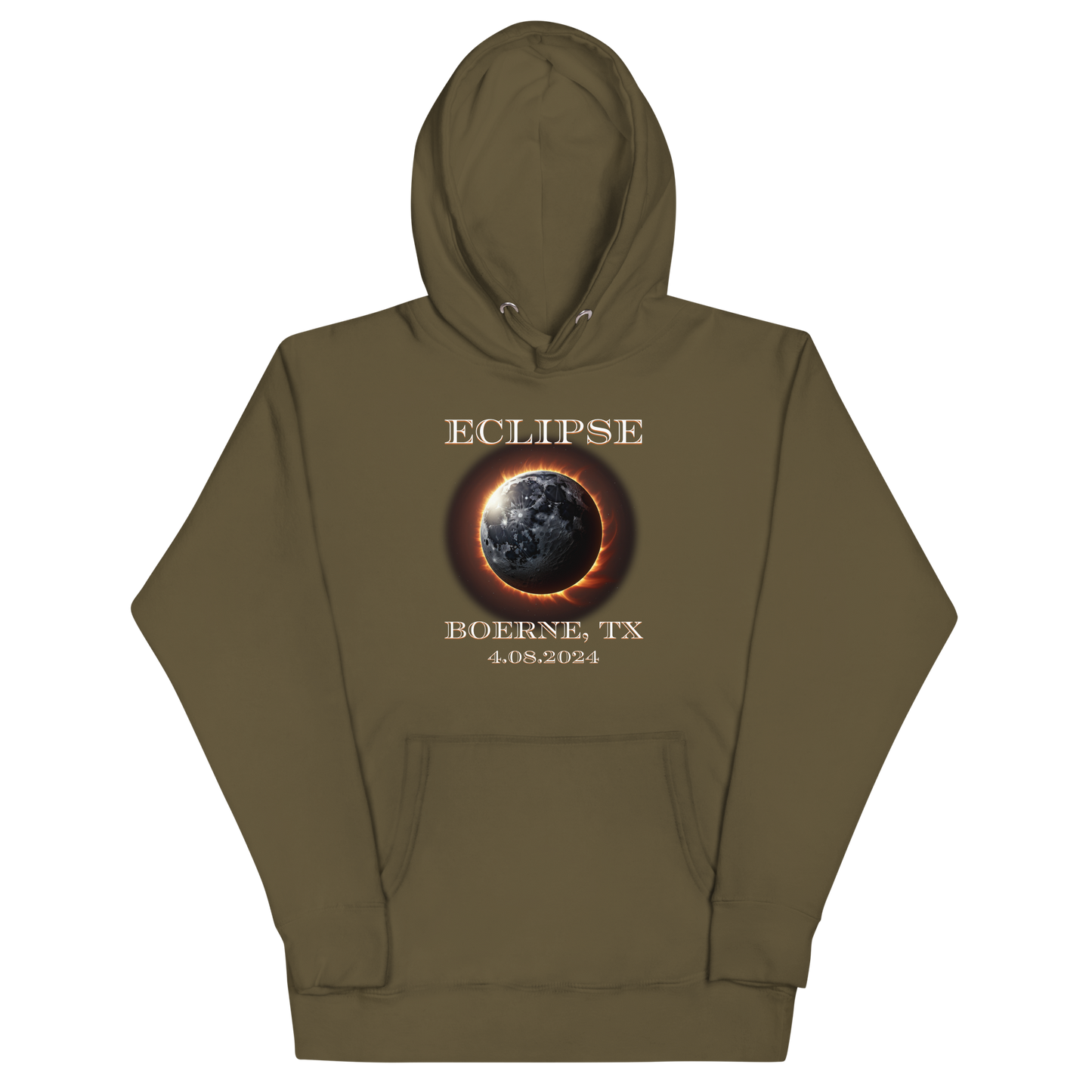 Boerne, TX. Eclipse 2024. Unisex Hoodie
