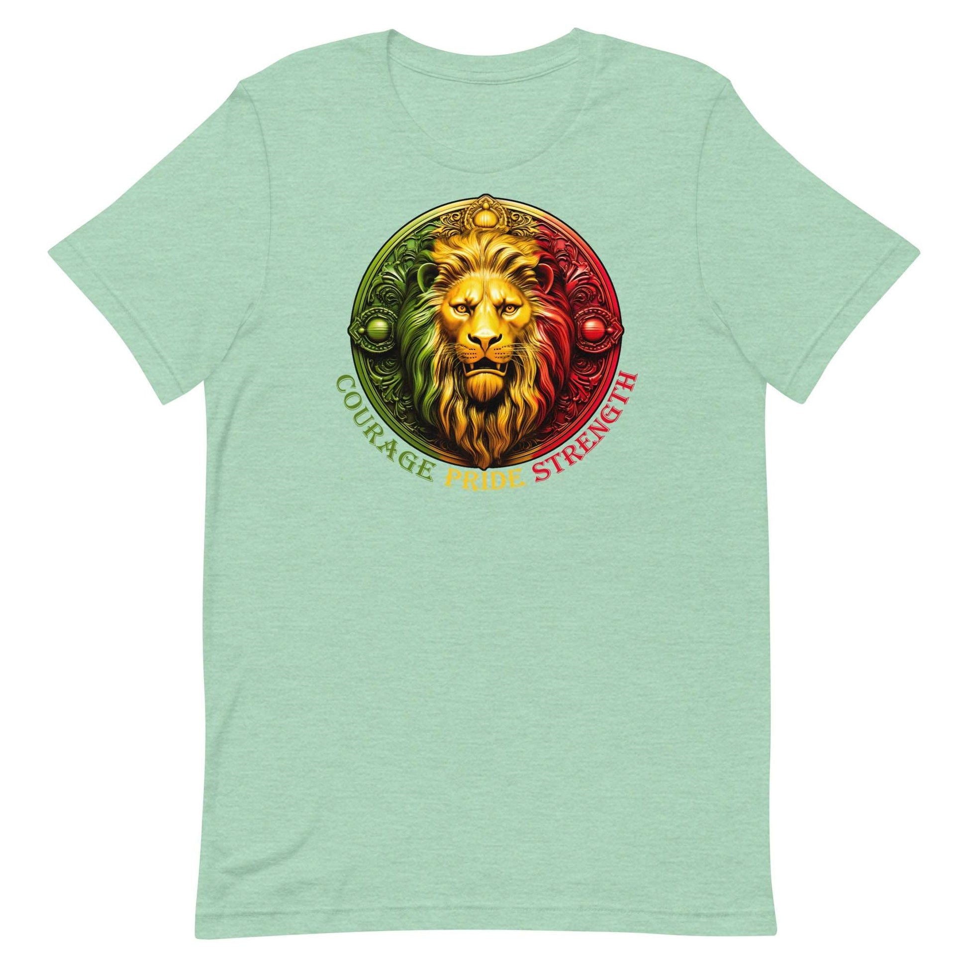 Lion Crest. Courage, Pride, Strength. Unisex T-shirt