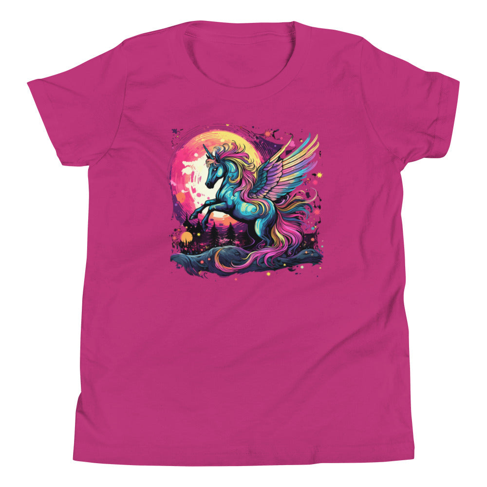 Unicorn with Wings Youth Short Sleeve T-Shirt