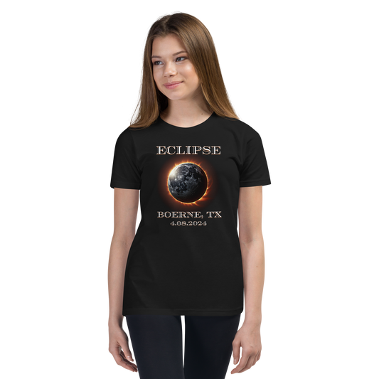 Boerne, TX. Eclipse. Youth Short Sleeve T-Shirt