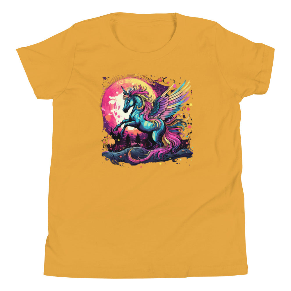 Unicorn with Wings Youth Short Sleeve T-Shirt