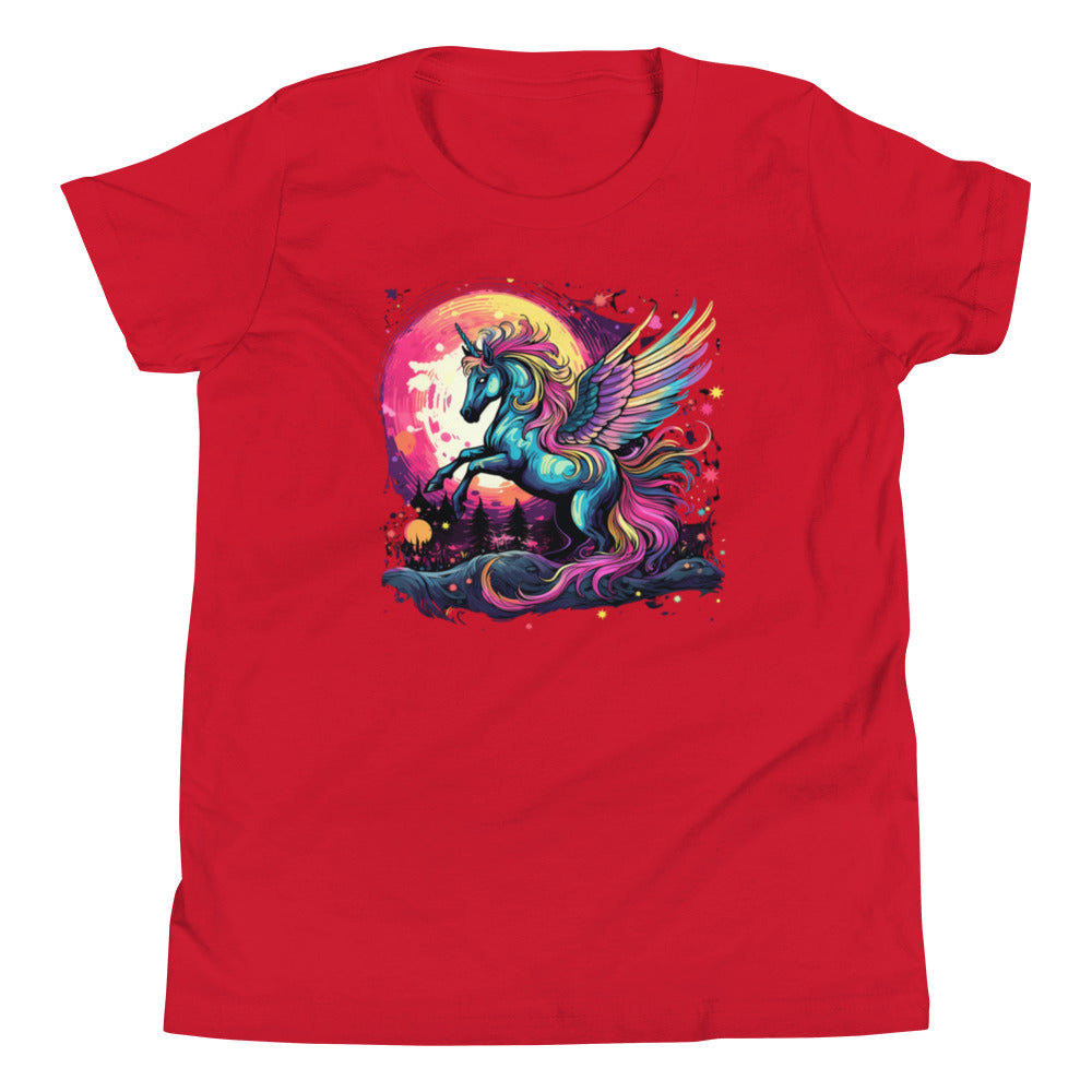 Unicorn with Wings Youth Short Sleeve T-Shirt