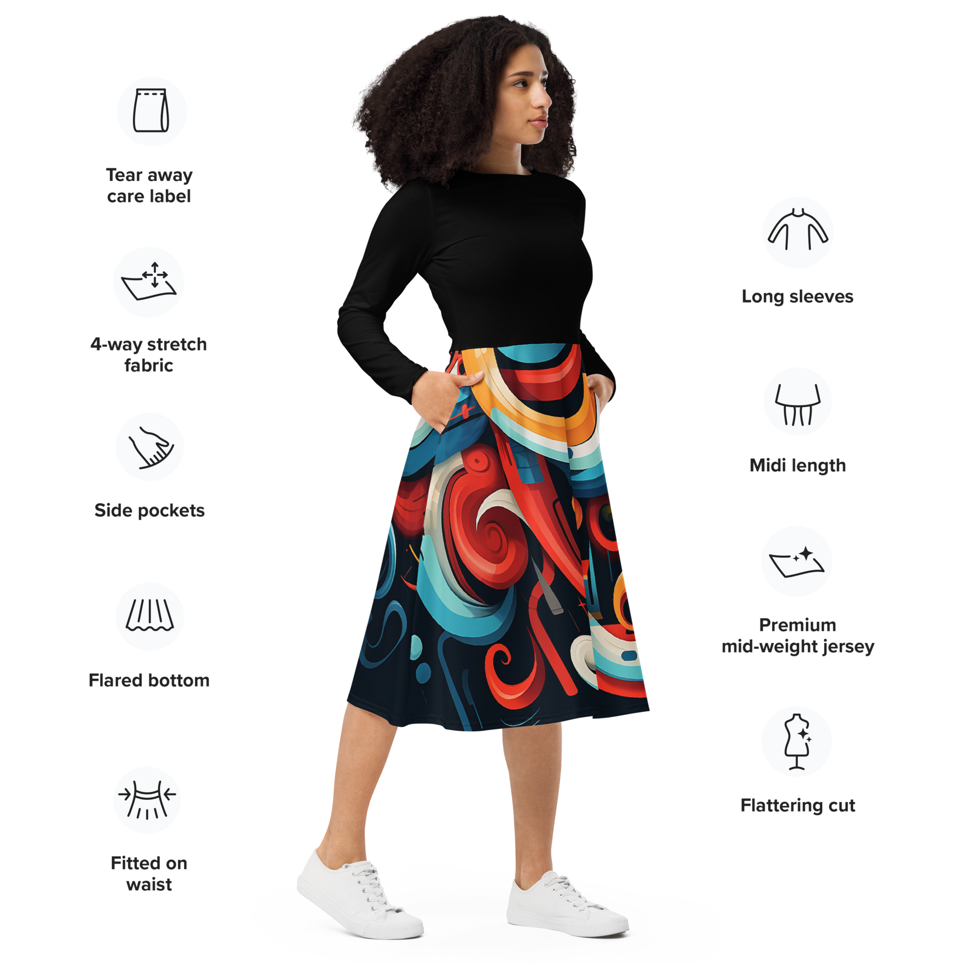 artistic side midi dress Side Ruched Midi Dress (Women)