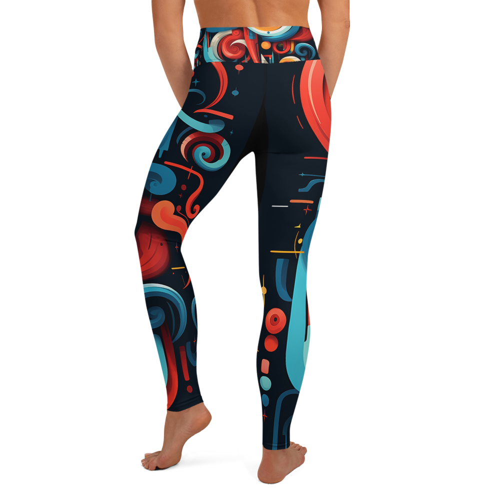 "Abstract Curve" Yoga Leggings