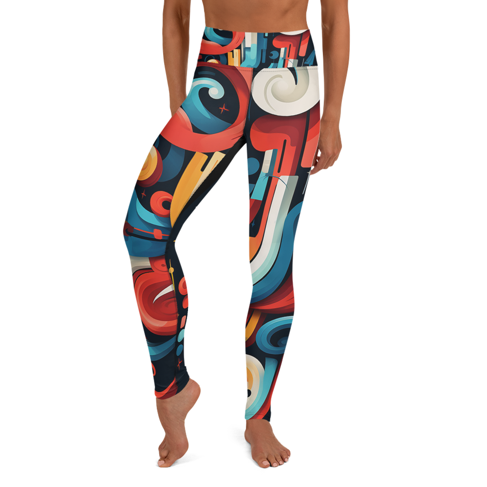 "Abstract Curve" Yoga Leggings