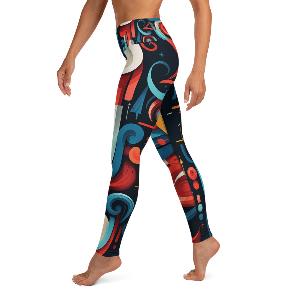 "Abstract Curve" Yoga Leggings