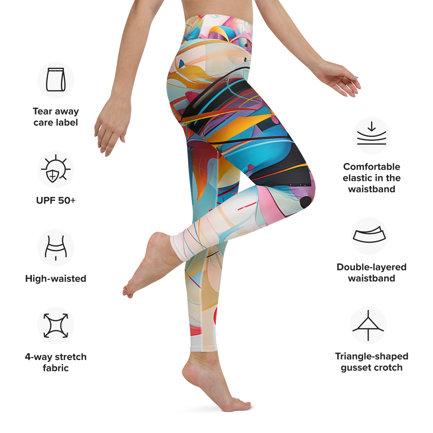"Abstract Flow" Yoga Leggings