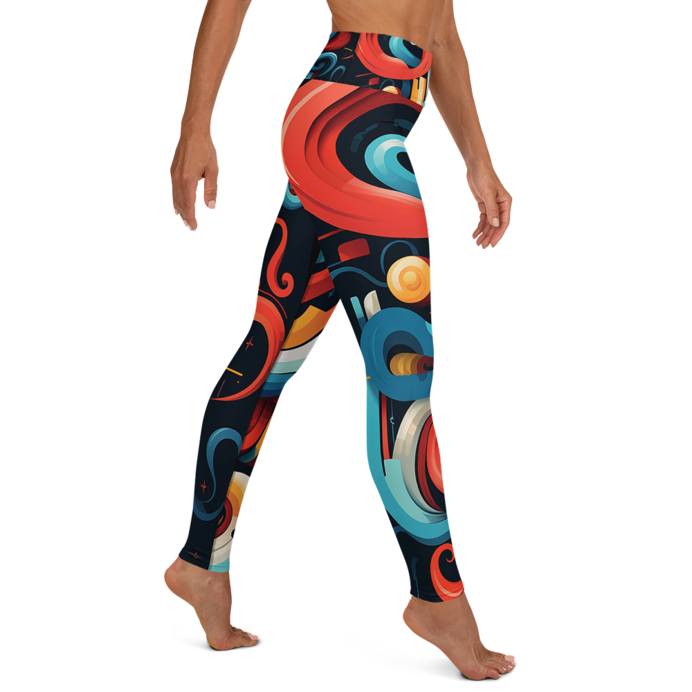 "Abstract Curve" Yoga Leggings