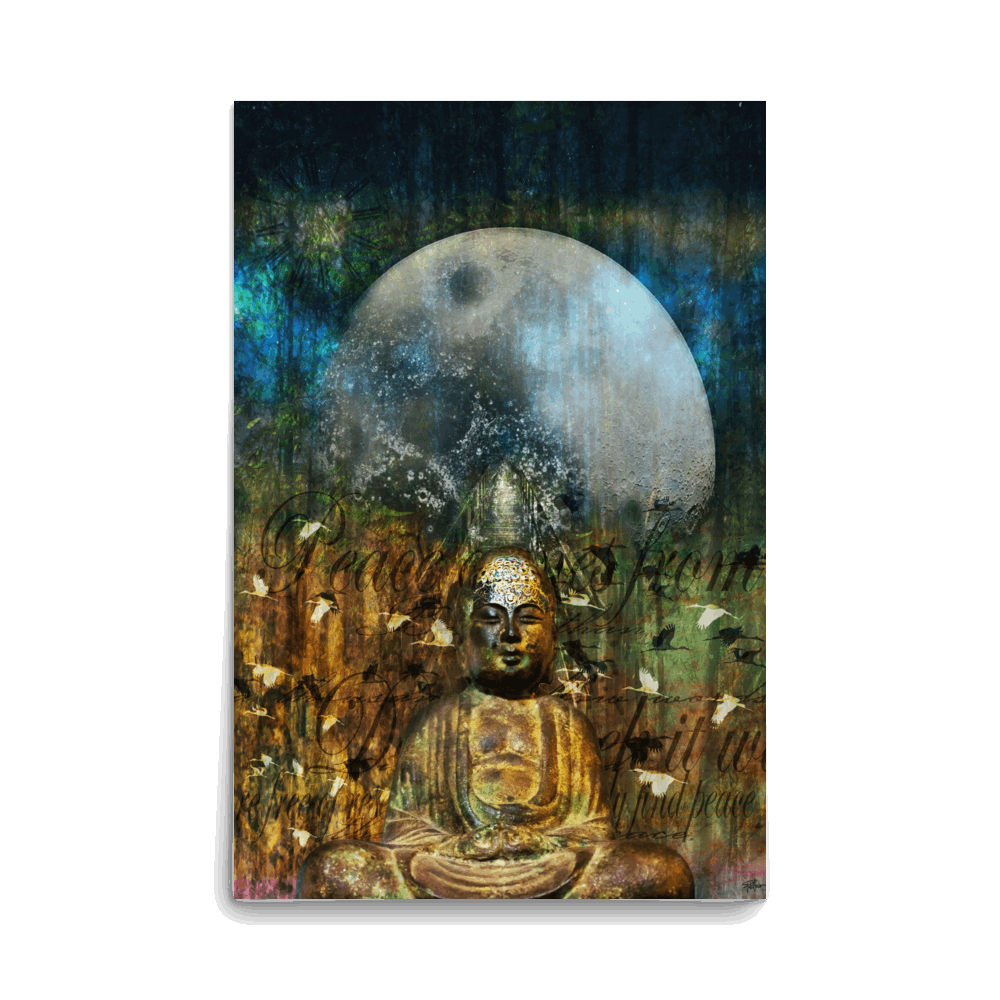 Celestial Journey of Buddha Digital Print