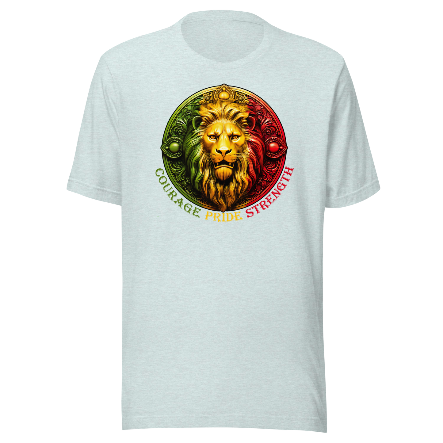 Lion Crest. Courage, Pride, Strength. Unisex T-shirt