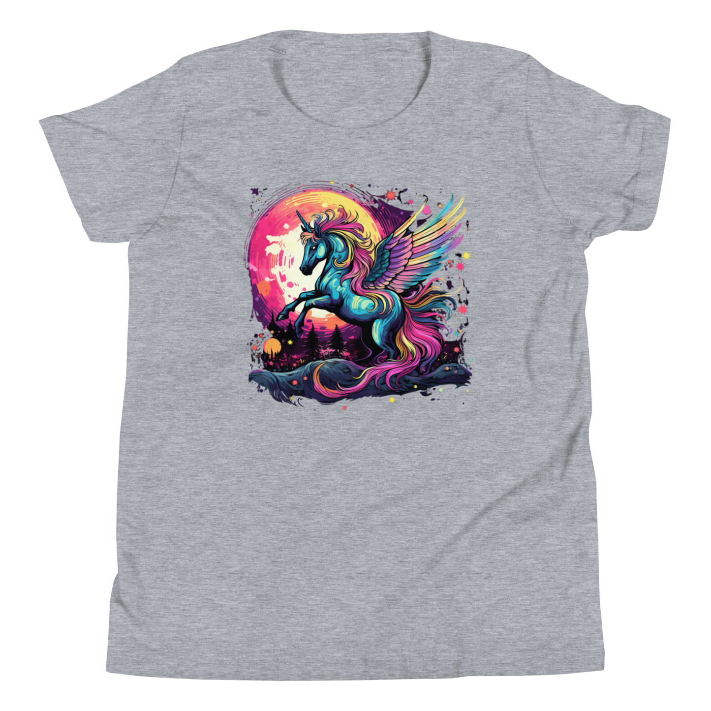 Unicorn with Wings Youth Short Sleeve T-Shirt