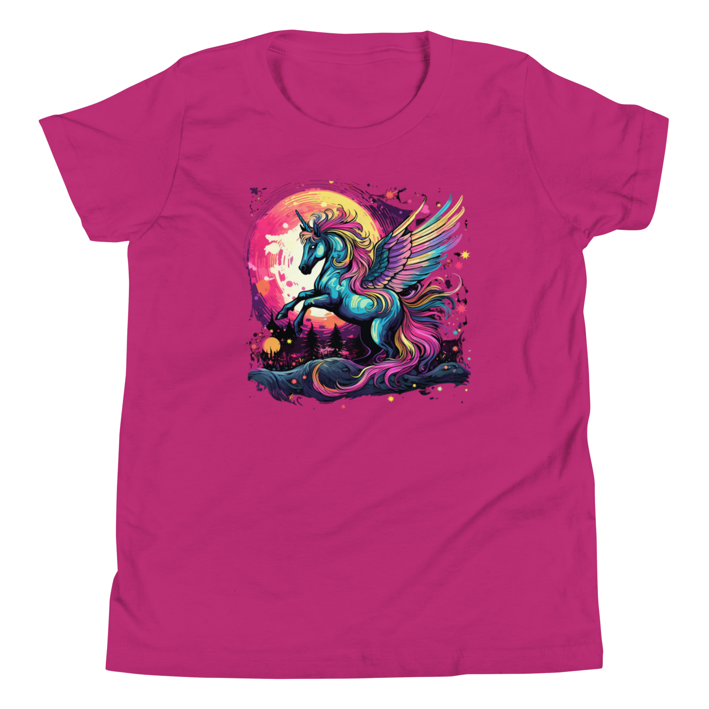 Unicorn with Wings Youth Short Sleeve T-Shirt