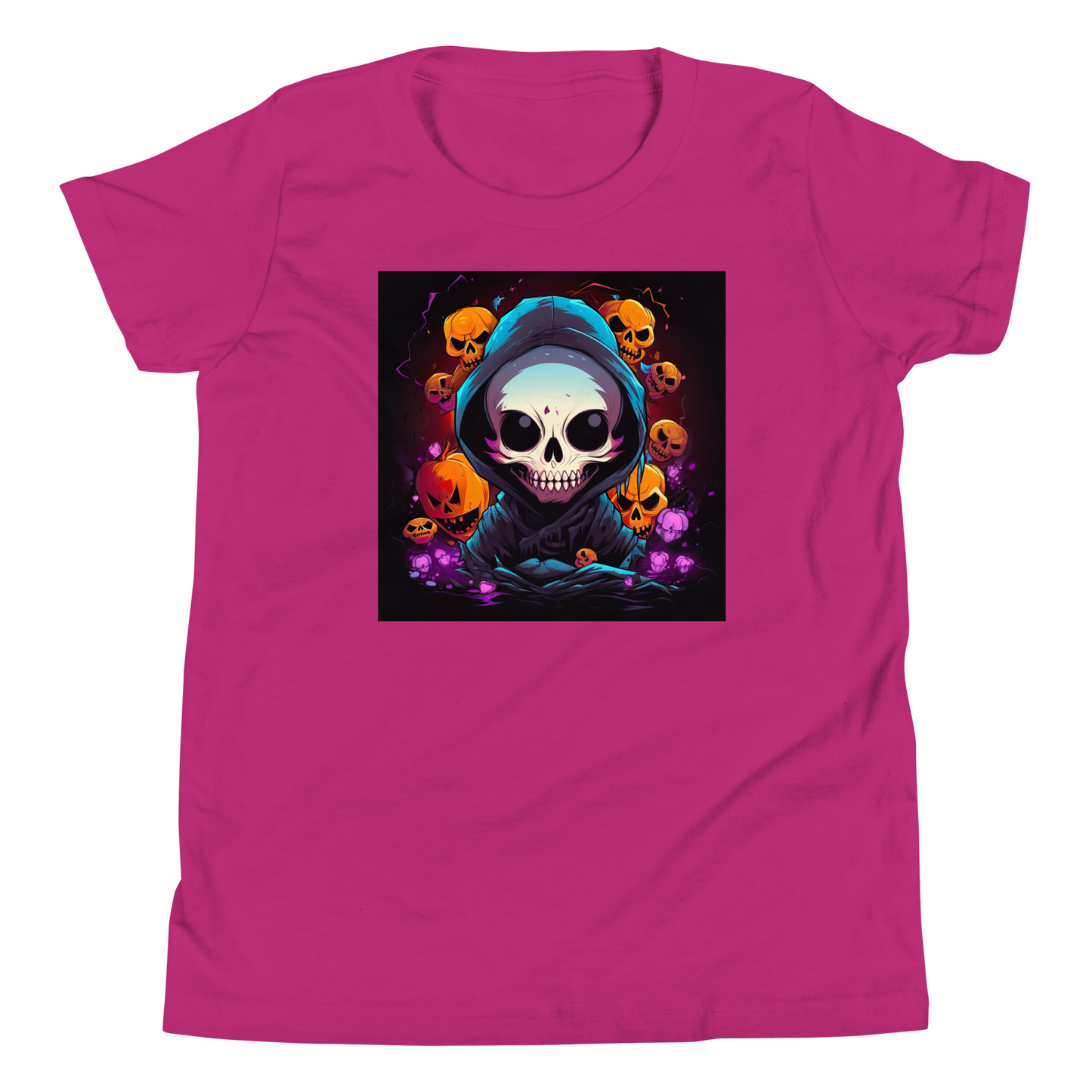 Halloween Reaper Skull. Youth T-Shirt
