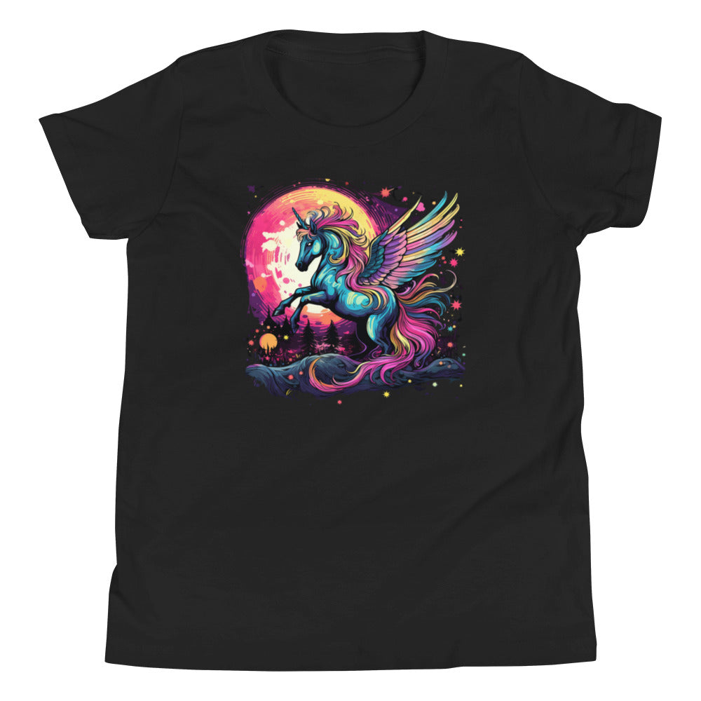 Unicorn with Wings Youth Short Sleeve T-Shirt
