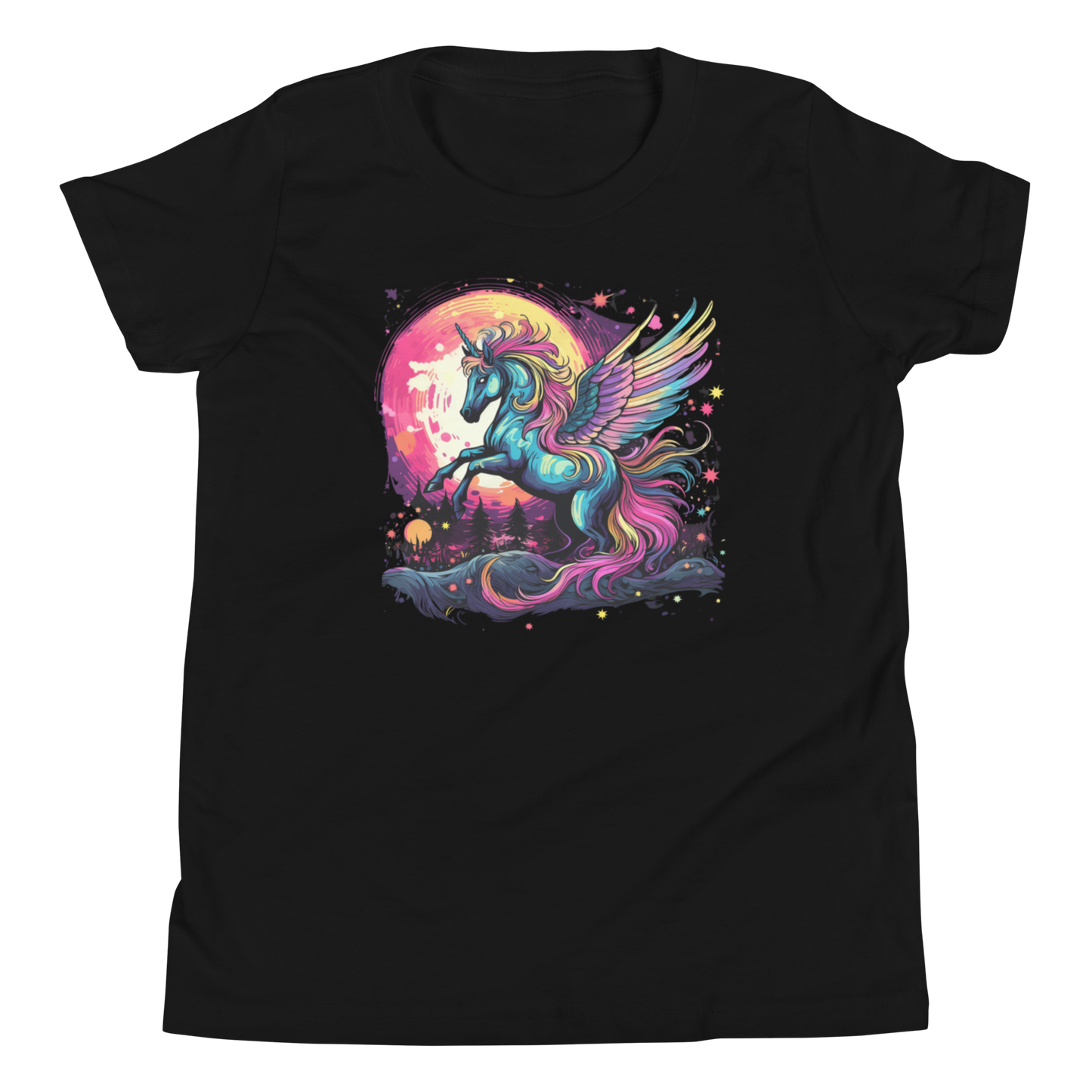 Unicorn with Wings Youth Short Sleeve T-Shirt