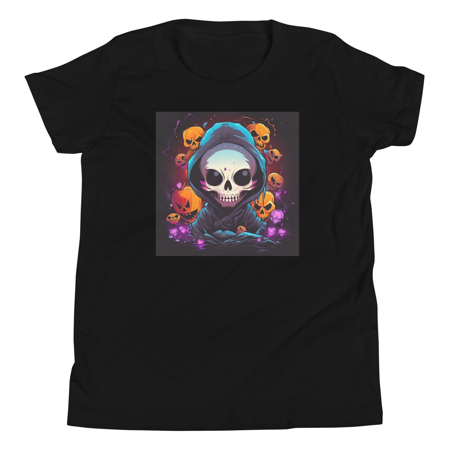 Halloween Reaper Skull. Youth T-Shirt