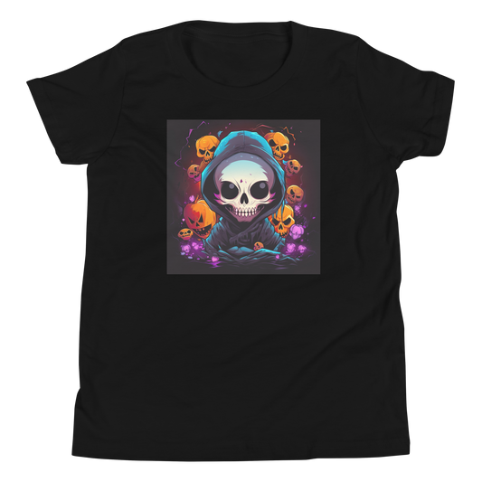 Halloween Reaper Skull. Youth T-Shirt