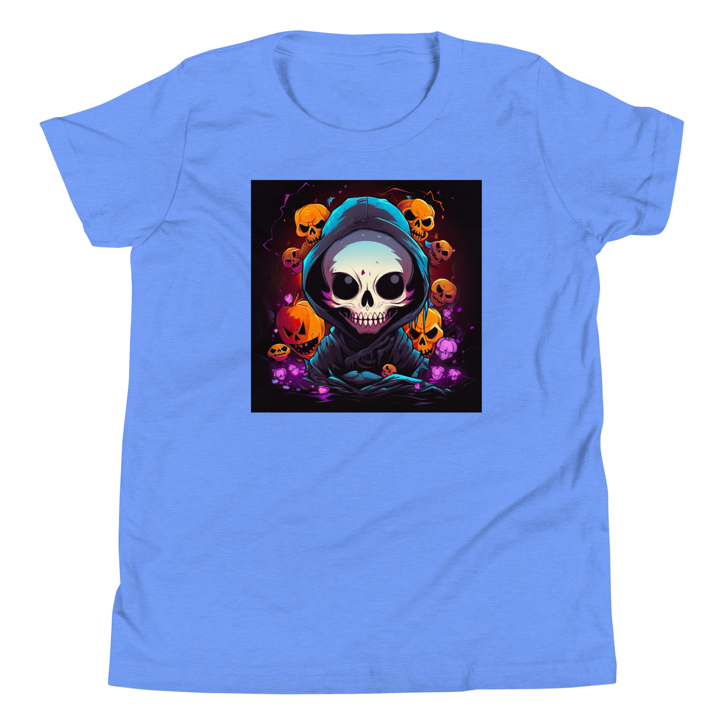 Halloween Reaper Skull. Youth T-Shirt