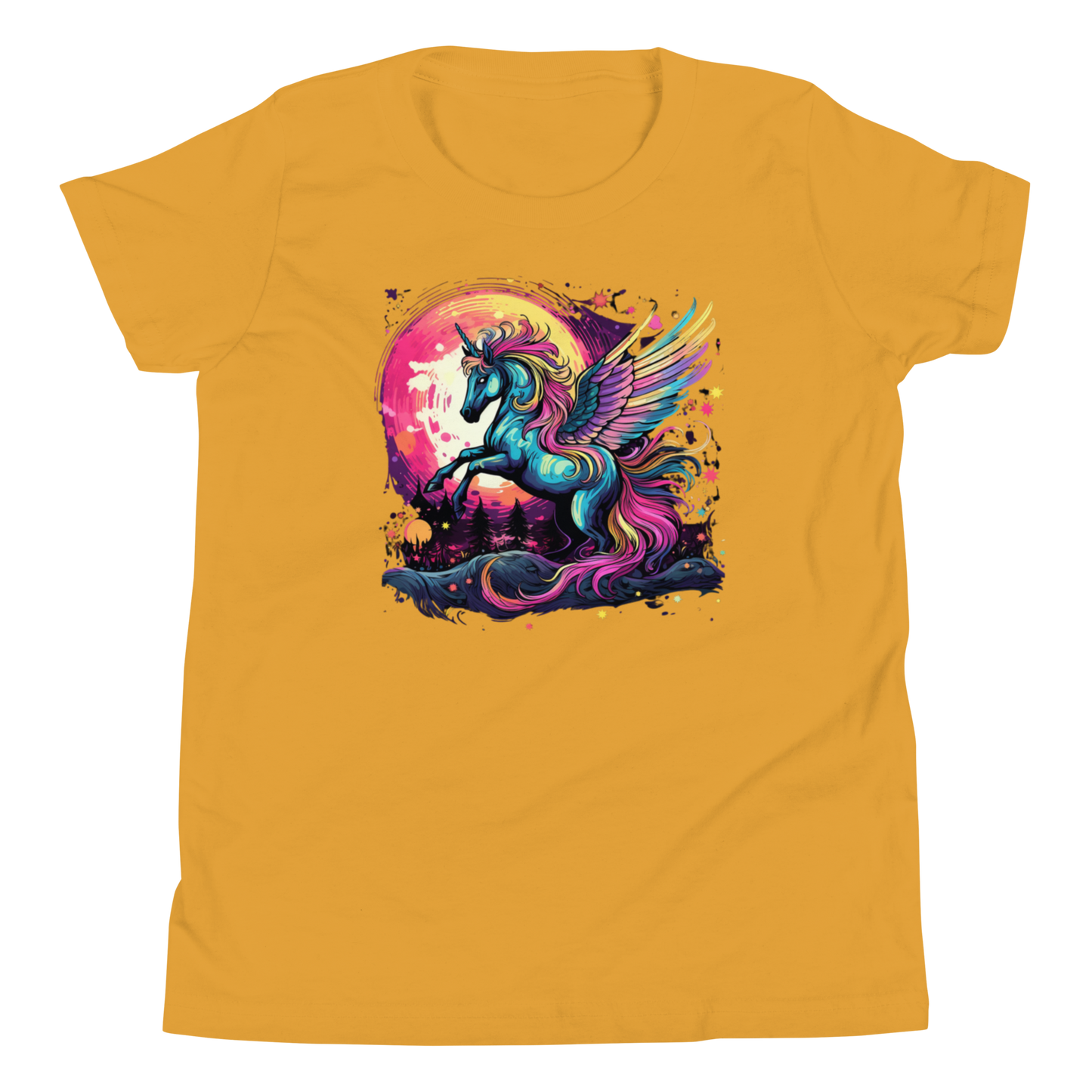 Unicorn with Wings Youth Short Sleeve T-Shirt
