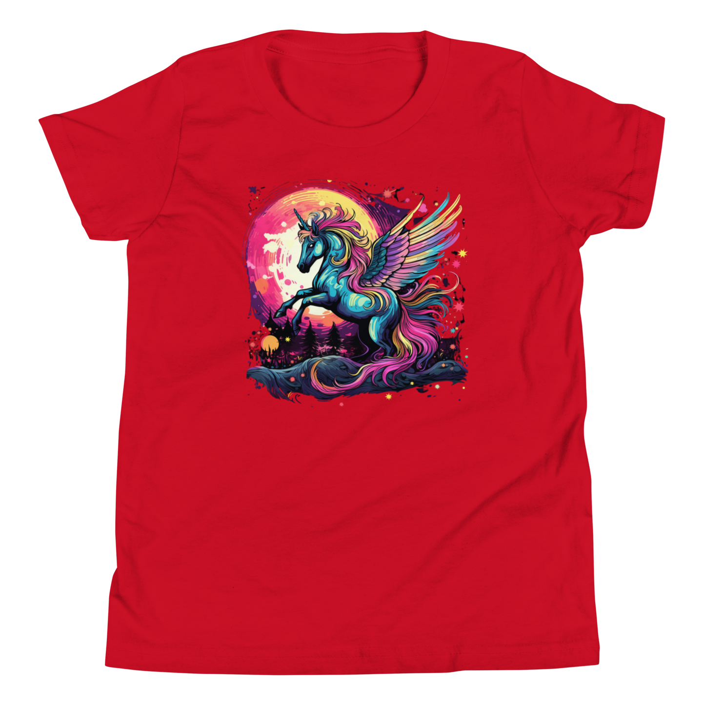 Unicorn with Wings Youth Short Sleeve T-Shirt