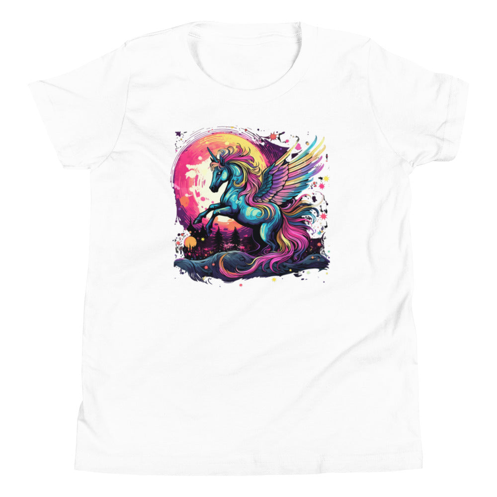 Unicorn with Wings Youth Short Sleeve T-Shirt