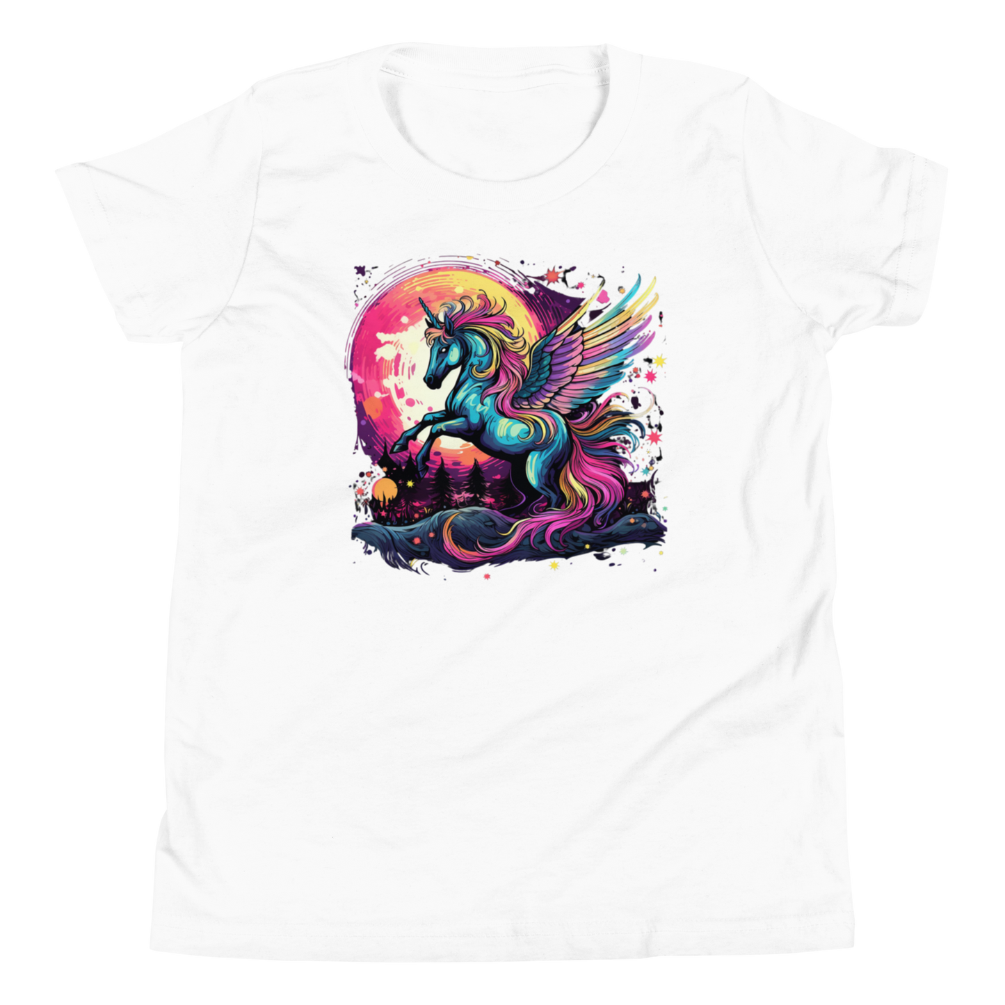 Unicorn with Wings Youth Short Sleeve T-Shirt