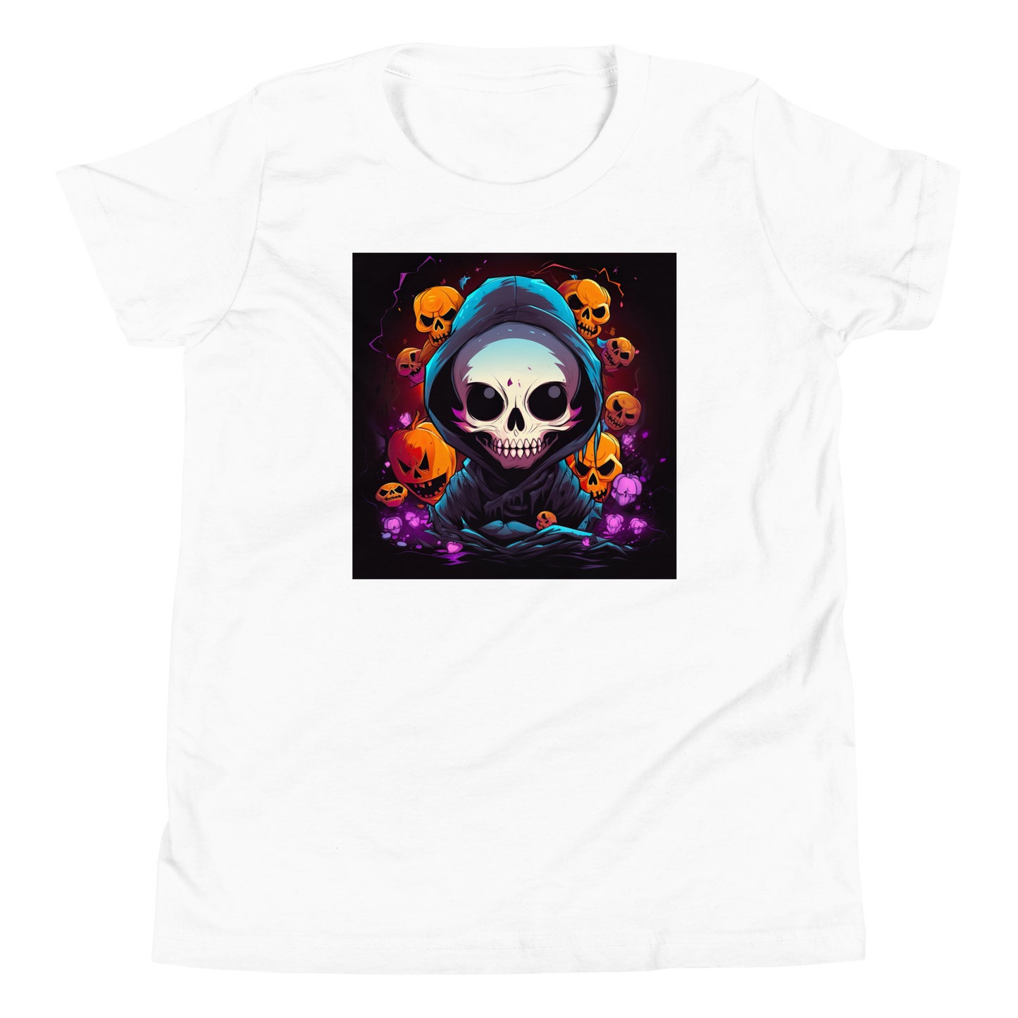 Halloween Reaper Skull. Youth T-Shirt